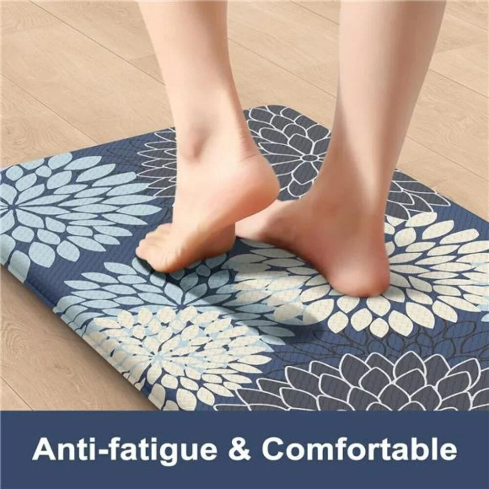 Boho Anti Fatigue Kitchen Mats Set Cushioned Non Slip Waterproof Floor Rugs